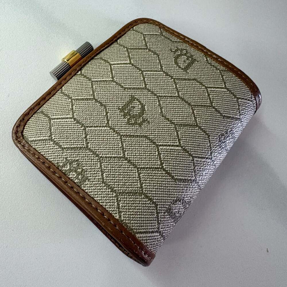 Christian Dior Vintage Honeycomb Monogram Frame Coin Purse - Picture 5 of 8
